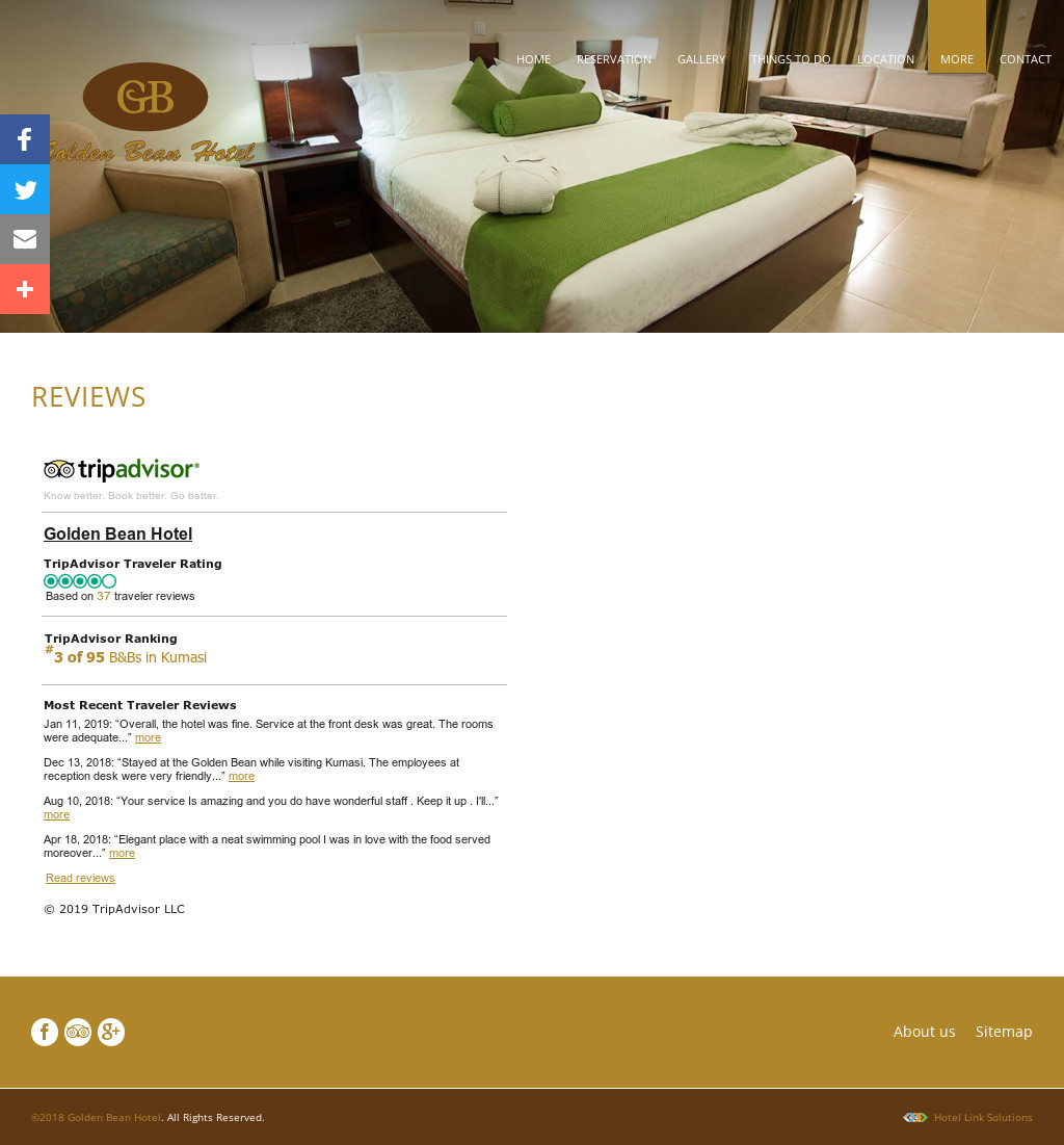 Golden Bean Hotel | Review Page | Hotels | Web design | Websites | booking engine | digital marketing | Ghana | Togo | Benin