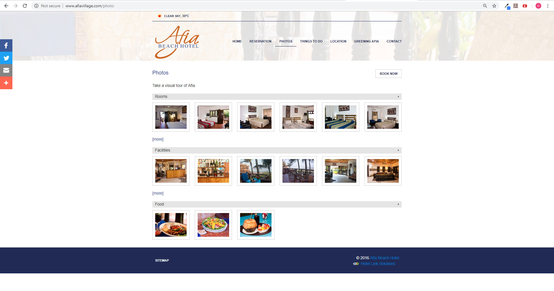 Afia Beach Hotel | Photo gallery | Hotels | Web design | Websites | booking engine | digital marketing | Ghana | Togo | Benin